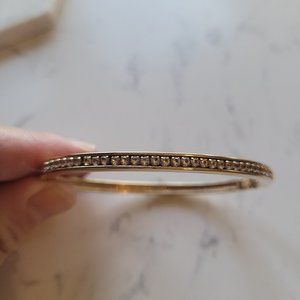 Avon Womens Gold Plated Stretch Rhinestone Cuff Bangle Bracelet